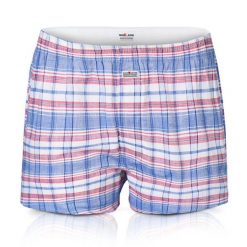 Męskie Bokserki Bawełniane - Pako Jeans - Kolorowa Kratka. Bokserki Pako Jeans, l, bez wzorów, z bawełny. Za 33.00 zł.