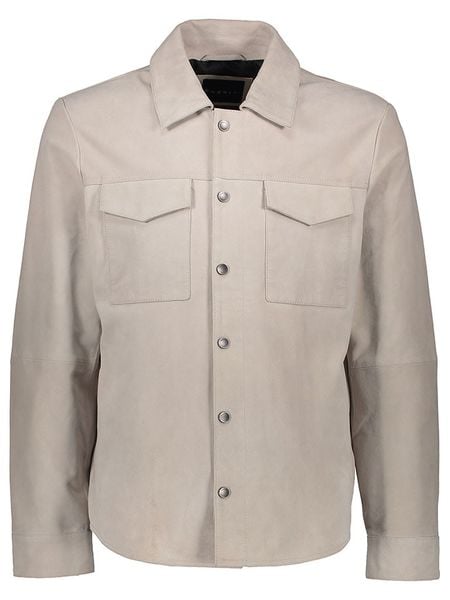 Bugatti Skórzana kurtka w kolorze kremowym rozmiar: 50. Brązowe kurtki Bugatti, bez wzorów, ze skóry, bez kaptura. Za 697.85 zł.