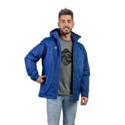 Wodoodporna kurtka Izas Naluns. Niebieskie kurtki Izas, s, bez wzorów, z puchu, bez kaptura. Za 443.43 zł.