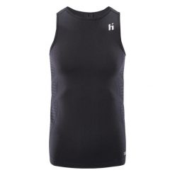 Tank top Huari. Czarne bezrękawniki Huari, bez wzorów, bez kołnierzyka, bez ramiączek. Za 84.39 zł.