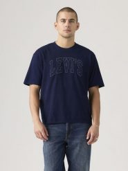 Levi's Koszulka "Lockwood" w kolorze granatowym rozmiar: XL. Niebieskie bezrękawniki Levi's®, s, bez wzorów, z bawełny, bez kołnierzyka, bez ramiączek. Za 100.52 zł.