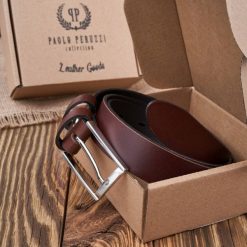 Pasek męski 100 cm brązowy PAOLO PERUZZI PG-03-BRS-100. Brązowe paski Paolo Peruzzi, bez wzorów, z jeansu, eleganckie. Za 49.00 zł.