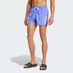 Szorty Essentials Logo CLX. Niebieskie odzież kąpielowa Adidas, m, bez wzorów, z materiału, sportowe. Za 169.00 zł.