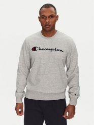 Champion Bluza 220727 Szary Slim Fit. Szare bluzy Champion, m, bez wzorów, z bawełny, bez kaptura. Za 139.99 zł.
