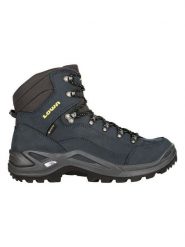 LOWA Skórzane buty turystyczne "Renegade GTX Mid" w kolorze granatowym rozmiar: 46. Niebieskie buty turystyczne Lowa, bez wzorów, z gore-texu, bez zapięcia, outdoorowe, gore-tex. Za 782.99 zł.