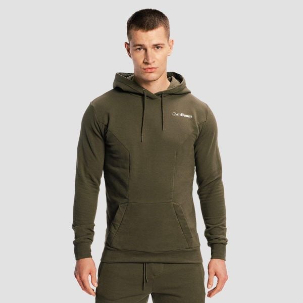 Bluza męska fitness z kapturem Limitless. Brązowe bluzy z kapturem GYMBEAM, m, bez wzorów, z bawełny, z kapturem. Za 114.90 zł.