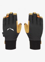 Rękawiczki softshell Salewa Ortles DST/AM Gloves. Czarne rękawiczki Salewa, bez wzorów, z materiału. Za 398.50 zł.