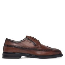 Półbuty Gant. Brązowe eleganckie półbuty GANT, bez wzorów, bez obcasa, bez zapięcia. Za 719.99 zł.