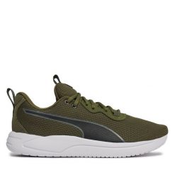Buty do biegania Puma. Zielone buty do biegania Puma, bez wzorów, bez zapięcia, do biegania. Za 159.99 zł.