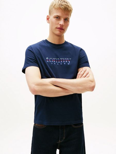 TOMMY JEANS Koszulka w kolorze granatowym rozmiar: S. Niebieskie bezrękawniki Tommy Jeans, s, bez wzorów, z bawełny, bez kołnierzyka, bez ramiączek. Za 96.14 zł.