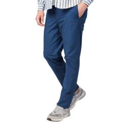 Spodnie chino Serge Blanco 702. Niebieskie eleganckie spodnie SERGE BLANCO, sportowe. W wyprzedaży za 445.75 zł.
