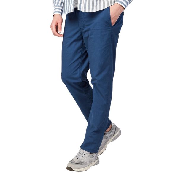 Spodnie chino Serge Blanco 702. Niebieskie eleganckie spodnie SERGE BLANCO, na co dzień, m, bez wzorów, z dresówki, casualowe. W wyprzedaży za 397.00 zł.