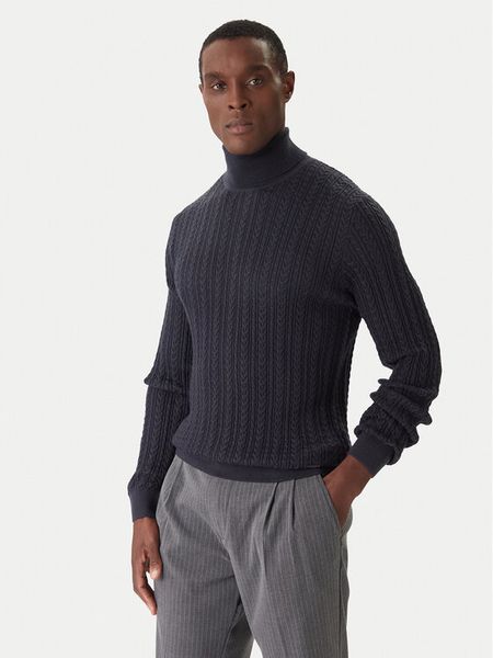 JOOP! Golf Danilor 30047372 Granatowy Modern Fit. Niebieskie golfy JOOP!, m, bez wzorów, z syntetyku, bez kołnierzyka, bez ramiączek. Za 919.99 zł.