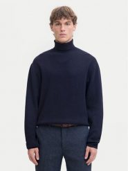 Jack & Jones Golf Milano 12285093 Granatowy Relaxed Fit. Niebieskie golfy Jack & Jones, m, bez wzorów, z bawełny, bez kołnierzyka, bez ramiączek. Za 219.99 zł.