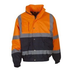Dwukolorowa Kurtka Bomberka HiVis. Niebieskie kurtki YOKO, m, bez wzorów, bez kaptura. Za 274.99 zł.