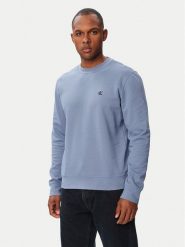Calvin Klein Jeans Bluza LV04RG275G Niebieski Classic Fit. Niebieskie bluzy Calvin Klein Jeans, m, bez wzorów, z bawełny, bez kaptura. Za 329.99 zł.
