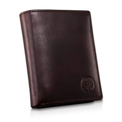 Portfel skórzany BETLEWSKI BPM-NVTC-62 brązowy. Brązowe portfele Betlewski, bez wzorów, z materiału. Za 129.99 zł.