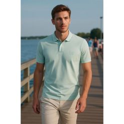 Koszulka polo BOSS Passenger niebieski (50507803-474). Niebieskie koszulki polo Boss, m, bez wzorów, bez kołnierzyka, bez ramiączek. Za 279.00 zł.