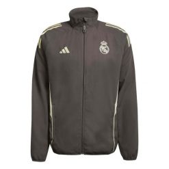 Kurtka dresowa Prematch Real Madrid 2025/26. Szare kurtki Adidas, xs, bez wzorów, z dresówki, bez kaptura. Za 280.50 zł.