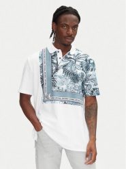 Just Cavalli Polo 78OAGE15 Niebieski Regular Fit. Niebieskie koszulki polo Just Cavalli, m, bez wzorów, z bawełny, bez kołnierzyka, bez ramiączek. Za 699.99 zł.