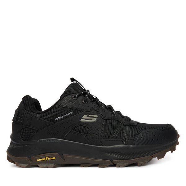 Trekkingi Skechers. Czarne buty trekkingowe Skechers, bez wzorów, bez zapięcia. Za 419.99 zł.