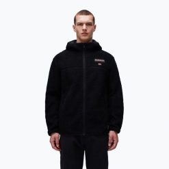 Bluza męska Napapijri T-Tynik Full Zip Hooded. Czarne bluzy Napapijri, m, bez wzorów, bez kaptura. W wyprzedaży za 567.05 zł.