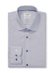 OLYMP Koszula "Level 5" - Body fit - w kolorze niebiesko-biało-czarnym rozmiar: 38. Białe koszule Olymp, bez wzorów, z bawełny, bez kołnierzyka, bez ramiączek. Za 144.24 zł.