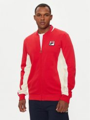 Fila Bluza Settanta FAM0645 Czerwony Regular Fit. Czerwone bluzy Fila, m, bez wzorów, z bawełny, bez kaptura. Za 209.99 zł.