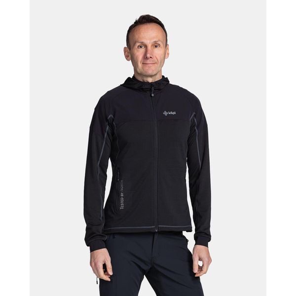 Męska bluza outdoorowa Kilpi MEMPHIS-M. Czarne bluzy z kapturem Kilpi, m, bez wzorów, z materiału, z kapturem. Za 215.49 zł.