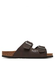 Pepe Jeans Klapki PMS90108 Brązowy. Brązowe klapki Pepe Jeans, z jeansu. Za 229.99 zł.
