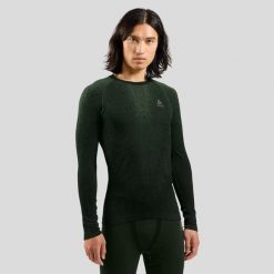 Bielizna termoaktywna z długim rękawem Odlo BL TOP crew neck l/s PERFORMANCE. Szara bielizna termoaktywna ODLO, na zimę, l, bez wzorów, z materiału, bez ramiączek, do biegania. Za 459.99 zł.