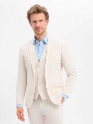 Finshley & Harding kurtka modułowa Mężczyźni Slim Fit Sztuczne włókno beżowy, 50. Brązowe kurtki Finshley & Harding, m, bez wzorów, z włókna, bez kaptura. Za 399.95 zł.