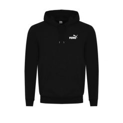 Bluza Z Kapturem Męska Logo Essentials. Czarne bluzy z kapturem Puma, m, bez wzorów, z kapturem. Za 89.61 zł.