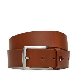 Pasek Męski Tommy Hilfiger. Brązowe paski Tommy Hilfiger, bez wzorów. Za 189.99 zł.