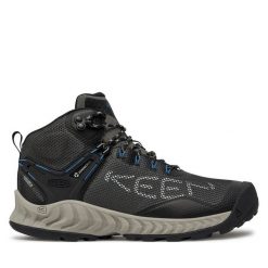 Trekkingi Keen. Szare botki sznurowane Keen, bez wzorów, bez obcasa, bez zapięcia. Za 749.99 zł.