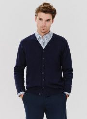 PAKO LORENTE – Męski kardigan w kolorze granatowym. Swetry rozpinane Pako Lorente, na jesień, m, bez wzorów, z poliamidu, bez kołnierzyka, bez ramiączek. Za 149.99 zł.