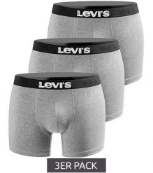 Bokserki majtki męskie Levi's Boxers 3-Pack. Szare bokserki Levi's®, m, bez wzorów, z bawełny. Za 79.84 zł.