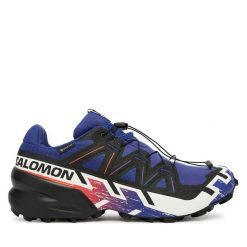 Buty do biegania Salomon. Niebieskie buty do biegania Salomon, bez wzorów, z gore-texu, bez zapięcia, do biegania, salomon speedcross, gore-tex. Za 749.99 zł.