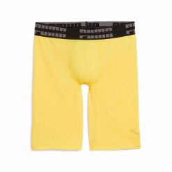 Szorty kompresyjne Puma. Żółte odzież kompresyjna Puma, bez wzorów, z materiału, do piłki nożnej. Za 240.50 zł.