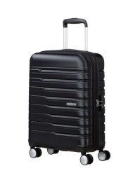 Walizka podróżna American Tourister Flashline Spinner 34. Czarne walizki American Tourister, bez wzorów, z materiału. Za 429.99 zł.