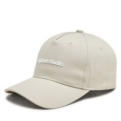 Czapka z daszkiem Jack&Jones. Brązowe czapki z daszkiem Jack&Jones, bez wzorów. Za 59.99 zł.