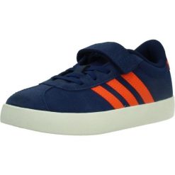 Buty ADIDAS VL COURT 3.0 EL C Niebieski. Brązowe buty turystyczne Adidas, bez wzorów, z materiału, bez zapięcia, na fitness i siłownię. Za 229.35 zł.