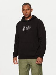 Gap Bluza 609502-00 Czarny Regular Fit. Czarne bluzy GAP, m, bez wzorów, z bawełny, bez kaptura. Za 149.99 zł.
