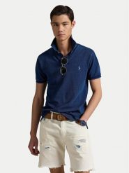 Polo Ralph Lauren Polo 710970581001 Granatowy Slim Fit. Niebieskie koszulki polo Polo Ralph Lauren, m, bez wzorów, z bawełny, bez kołnierzyka, bez ramiączek. Za 399.99 zł.