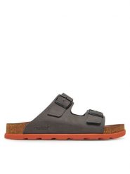 Rieker Klapki 21190-40 Szary. Szare klapki Rieker, z nubiku. Za 359.99 zł.