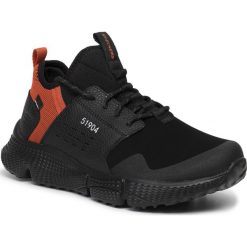 Trekkingi SKECHERS - Highmont 51904/BKOR Black/Orange. Czarne buty trekkingowe Skechers, bez wzorów, z materiału, bez zapięcia. Za 299.00 zł.