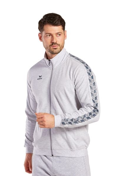 Kurtka dresowa Erima Essential Team. Szare kurtki Erima, s, bez wzorów, z dresówki, bez kaptura. Za 253.50 zł.
