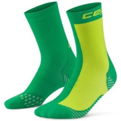 Męskie skarpety kompresyjne Core Run edycja Half Half CEP. Zielone odzież kompresyjna CEP, bez wzorów, z elastanu. Za 69.00 zł.
