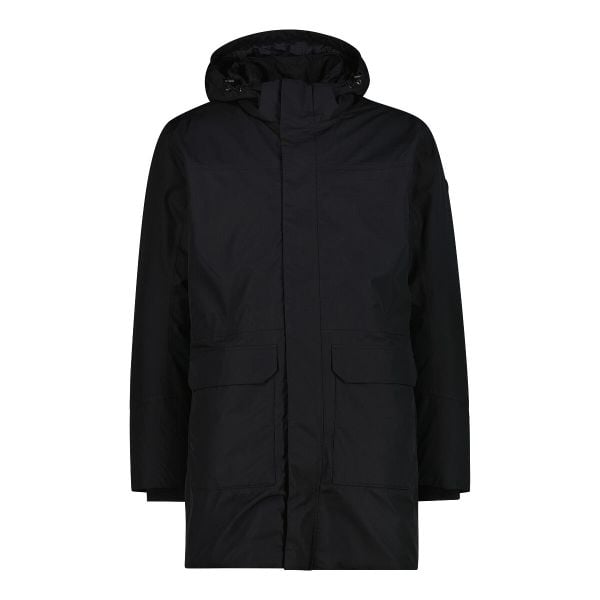 Kurtka ocieplana męska CMP 35K3737 Parka Zip Hood. Czarne kurtki CMP, na zimę, m, bez wzorów, bez kaptura. Za 619.99 zł.