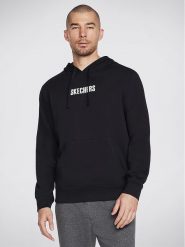 Skechers Bluza Sweats Incognito Hoodie HD6 Czarny Regular Fit. Czarne bluzy Skechers, l, bez wzorów, z bawełny, bez kaptura. Za 99.99 zł.